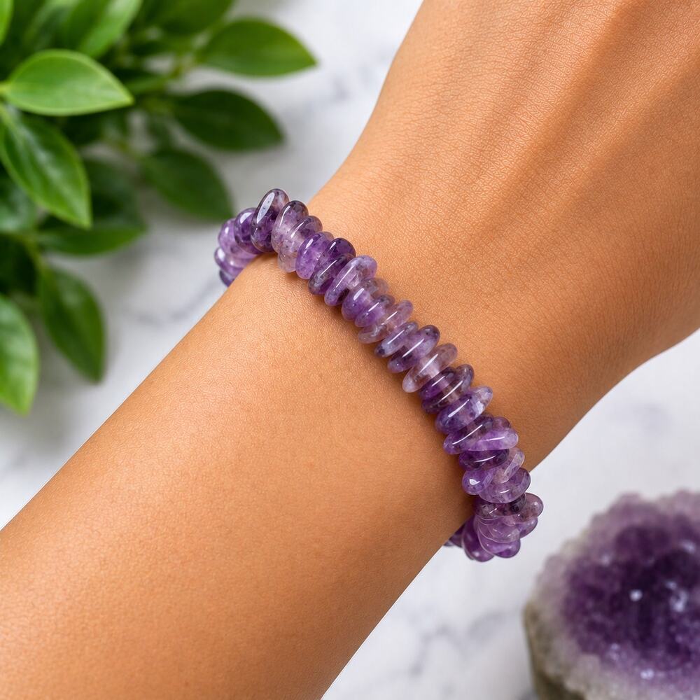 Amethyst Chip Bracelet